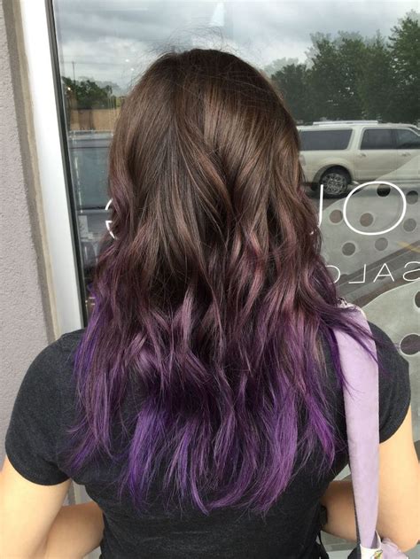 brown with purple ombre|dark brown to purple ombre.